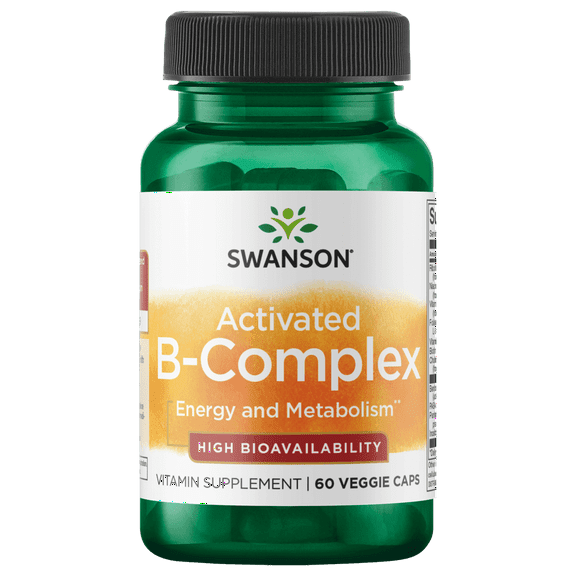 Swanson Activated B-Complex - High Bioavailability 60 Vegan Caps
