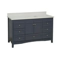 thumbnail image 3 of Abbey 60" Single Bathroom Vanity with Marine Gray Cabinet and Quartz Top, 3 of 6
