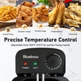 thumbnail image 4 of Bluebow Electric Deep Fryer with Basket, 3.2QT/3L Oil Capacity for Home Use, 1700W Immersion Fryer, Adjustable Temperature, Lid with Easy-viewing Window, Stainless Steel, 4 of 9