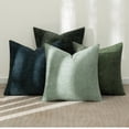 thumbnail image 2 of SUSIELADY Set of 4 Decorative Throw Pillow Covers 20x20 Inch, Soft Chenille Cushion Covers for Couch Sofa Bed, Boho Farmhouse Style for Living Room & Bedroom Decor, Green Forest, 2 of 6