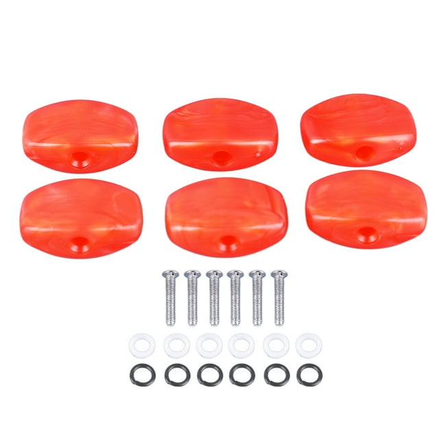 Guitar Tuner Buttons, Plastic Portable Easy To Install 6Pcs Electric Guitar Tuning Peg Buttons Fine Workmanship For Performance
