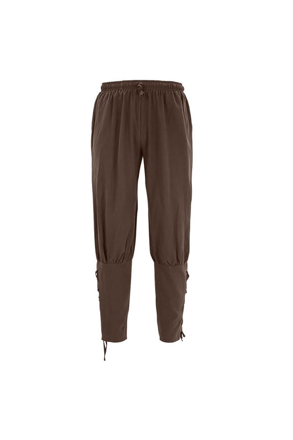 Mens Spring Summer Autumn Ankle Banded Pants Medieval Viking Navigator Trousers Renaissance Pants