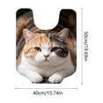 thumbnail image 3 of U-Shaped Toilet Rug, Diatomaceous Earth | Quick-Dry & Absorbent | Fits Toilet Base | Funny Wildlife Bathroom Decor 19.69x15.75in, 3 of 5