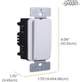 thumbnail image 2 of 33861 LE One in-Wall Digital Timer, Push Door Switch, Backlit LED Screen, 8 Custom On/Off Times, Countdown Mode, Daily/Weekly Set, Off & Countdown, 2 of 3