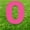 Pink, variant on 20 x 15 in. Letter P Yard Sign, Green