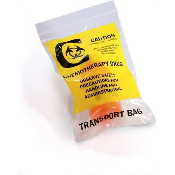 Transpor Low-Density Polyethylene Reclosable Chemotherapy Drug Bags, 500ct