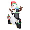 thumbnail image 2 of Matsuzay Muñeco de nieve inflable de Navidad, decoración de soplado colorida, bomba de aire de Navidad alta, regalos iluminados, al aire libre, Kits de decoración para fiestas Enchufe de la UE Matsuzay HA010268-01B, 2 of 6