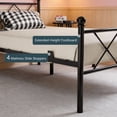 thumbnail image 6 of Zimtown Twin Bed Frame with Smart LED Light, Metal Platform Bed with Charging Station, Black, 6 of 9