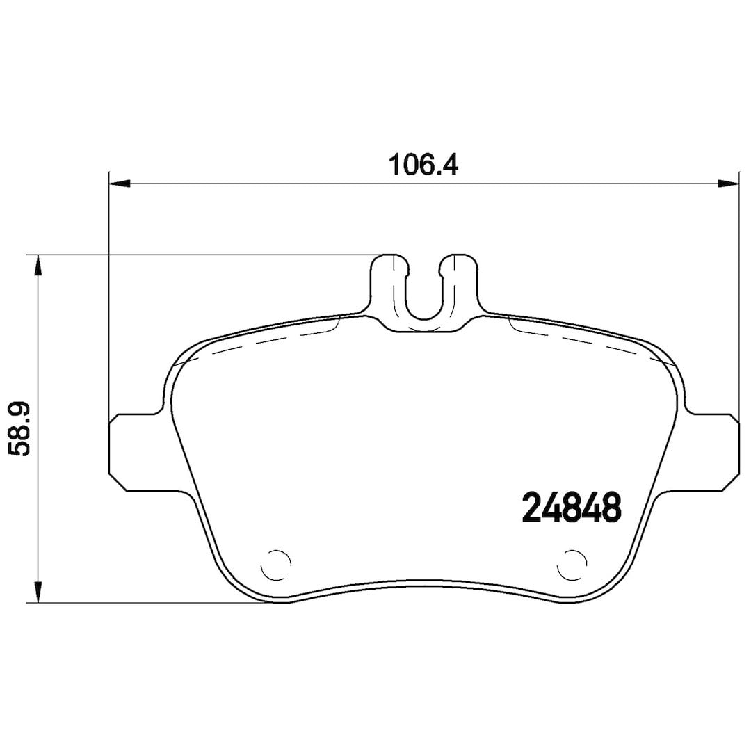 Brembo P50091X; Brake Pad; XTRALINE; FMSI Number D1646-8874; Low-Metallic; Set Of 4; With Mounting Hardware