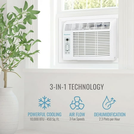 Keystone - 450 Sq. Ft 10,000 BTU Window Air Conditioner - White