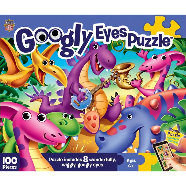 Googly Eyes Dinosaurs Puzzle 100 Piece Kids Puzzle