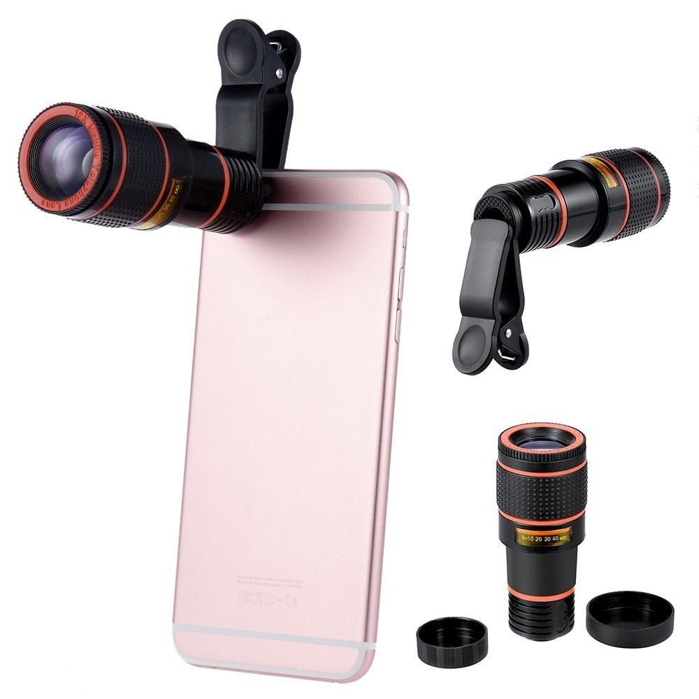 Universal 12X Mobile Phone Camera Lens Clipon Telephoto Lens For