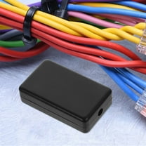 HEMOTON  4 Pcs Junction Box Small Rectangular Power Electronic Case Boxes Black