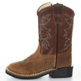 thumbnail image 3 of Old West Western Boots Boys Cushion Insole Leather Brown BSI1912, 3 of 5