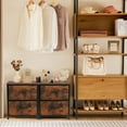 thumbnail image 3 of edx Nightstands Set of 2 with 2 Storage Drawers - Side Table for Bedroom, Living Room, Closet, College Dorm, 20" Height, Rust Brown, 3 of 8