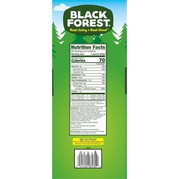 Black Forest Organic Gummy Bears 0.8 Ounce (65 Count)
