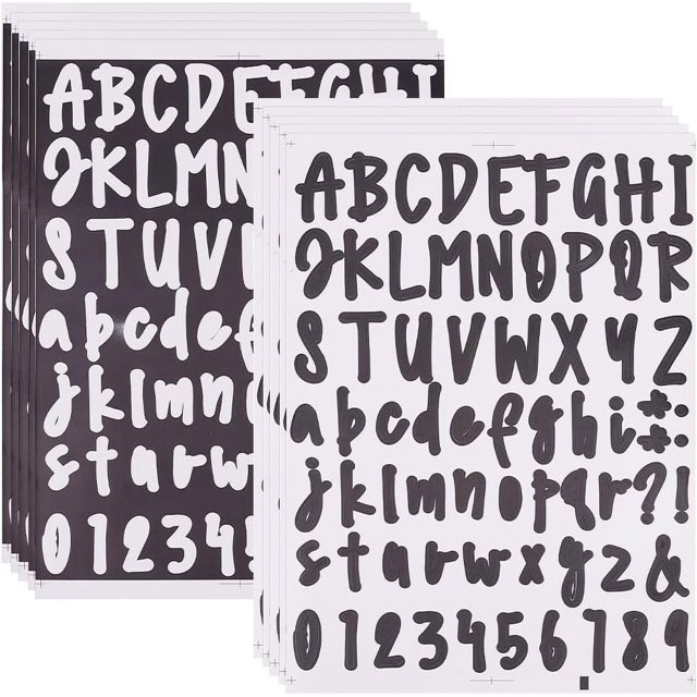 HAOAN 24Sheets 400pcs Large Letter & Number Stickers 2.5 Inch Self Adhesive Letters Stickers Big Font Stickers