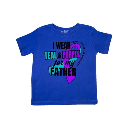 

Inktastic Suicide Prevention I Wear Teal and Purple for My Father Gift Toddler Boy or Toddler Girl T-Shirt