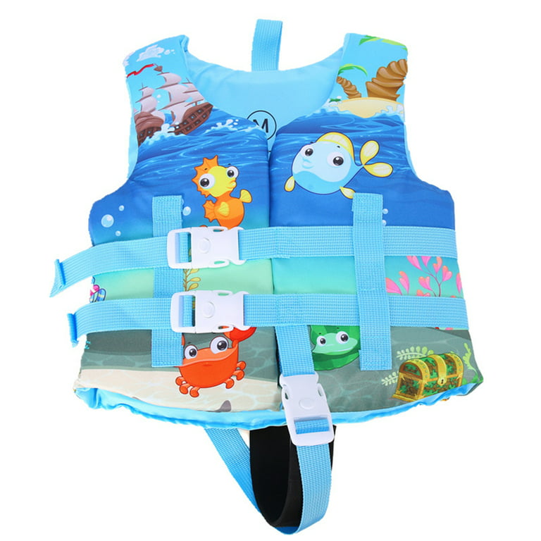 Focusnorm Children Kid's Swiming Fishing Life Jacket Flotation Vest, Kids Unisex, Size: 2-4 Years(22-38lbs), Blue