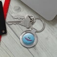thumbnail image 4 of Rick and Morty Mr. Meeseeks Face Keychain Classy Round Chrome Plated Metal, 4 of 5