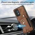thumbnail image 4 of Phone Case for Samsung Galaxy A32 5G 2021 6.5 inch Wallet Cell Cover with Tempered Glass Screen Protector Slim Lanyard Wrist Strap RFID Ring Stand Credit Card Holder Slot M32 G5 A 32 32A S32 Brown, 4 of 11
