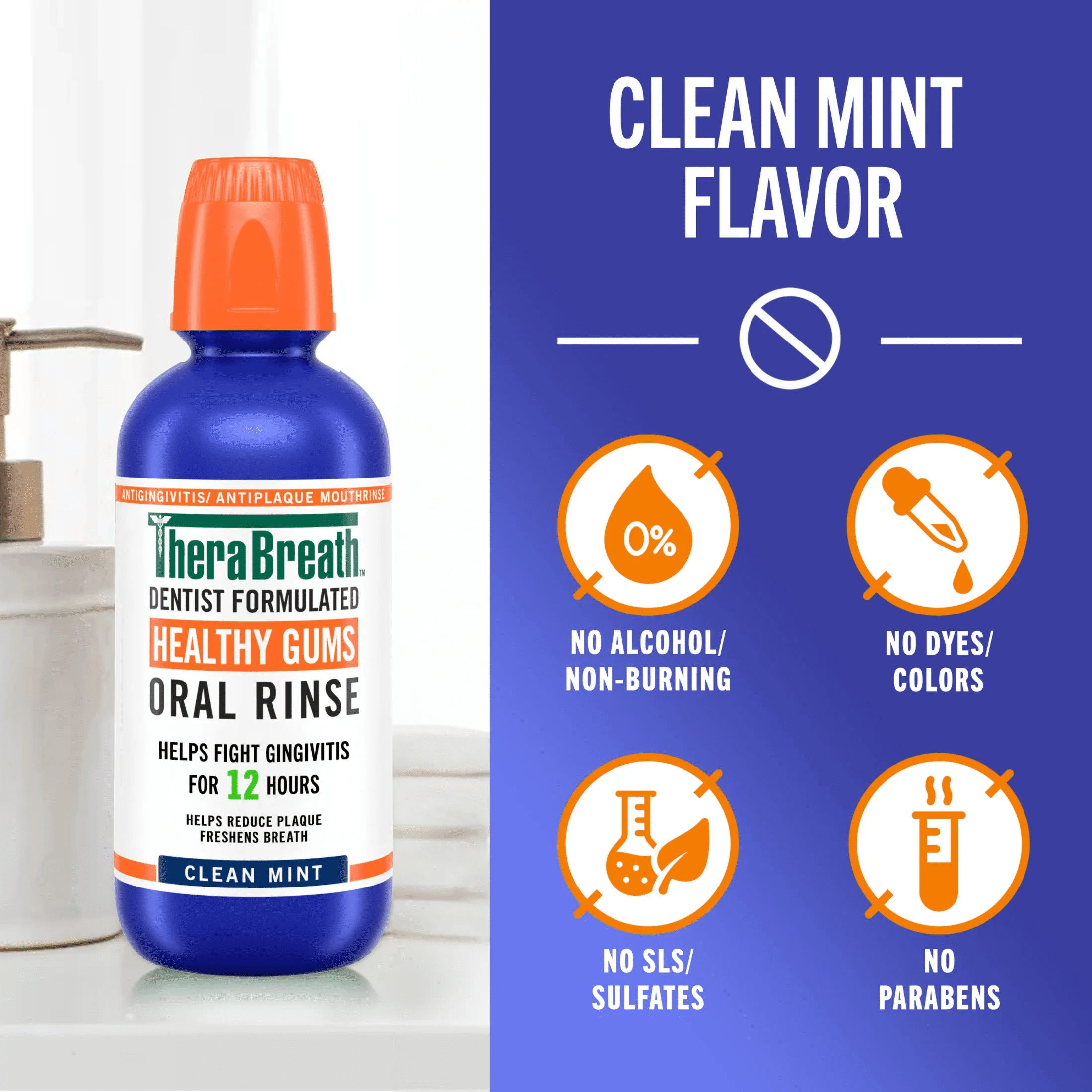 TheraBreath Healthy Gums Toothpaste & Mouthwash Bundle, 2 Pack Toothpaste + 2 Pack Mouthwash