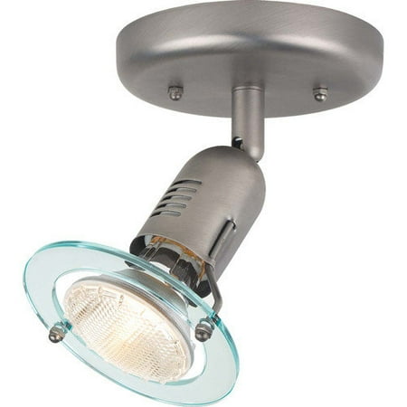 Spotlight Track Light - Globe Electric Portfolio Contempra Satin Chrome Fixed Track Light, Spot Light
