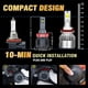 thumbnail image 4 of HOOFUN Bombillas para Faros Delanteros / H8 H9 H11 / 6000K Faro LED Blanco Frío / IP68 Impermeable / 140W 26000 Lúmenes Extremadamente Brillante / Ventilador de Refrigeración Inteligente / Plug-and-Play, Paquete de 2, 4 of 7