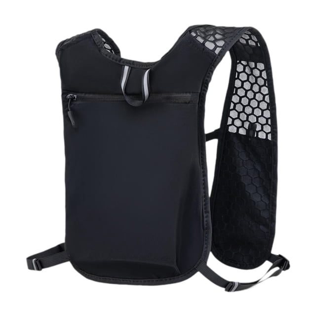 Mochila de hidratación, chaleco para correr, bolsa con soporte para teléfono para ciclismo, escalada y pesca. Negro
