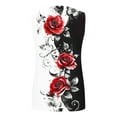 thumbnail image 5 of UPPADA Womens Cute Floral Print Tank Tops Dressy Crewneck Tops Cami Tank Tops Hide Belly Blosues Summer Sleeveless Tops Beach Vacation Outfits,S White Tank Tops, 5 of 6