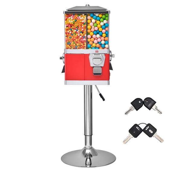 KFFKFF Four-Compartment Candy Vending Machine with Adjustable Stand, Gumball and Candy Dispenser for Shops, Arcades, and Family Events