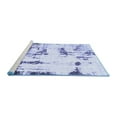 thumbnail image 2 of Ahgly Company Machine Washable Indoor Round Abstract Blue Modern Area Rugs, 6' Round, 2 of 4