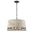 thumbnail image 2 of Atlas Lighting and Home 4-Light Rustic Style Concrete Chandelier - 18" - Gray and Silverdust Finish, 2 of 2