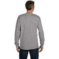 thumbnail image 4 of Hanes Mens TAGLESS Long-Sleeve T-Shirt with Pocket, L, Light Steel, 4 of 6