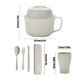 thumbnail image 3 of WIZUTIZ Straw Ramen Bowl Tableware Student Large Capacity Bowl Set Home Office Worker Dormitory Convenient Bowl Spoon Lunch Box Household Items for New Home Celebrating Holiday Choices Reduced Price, 3 of 5