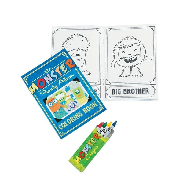 Download Monster Coloring Book W Crayon Handout Stationery 24 Pieces Walmart Com Walmart Com