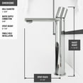 thumbnail image 3 of VIGO Gotham Single Handle Single-Hole Bathroom Vessel Faucet in Chrome, 3 of 11
