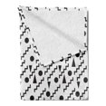 thumbnail image 2 of Geometric Soft Flannel Fleece Blanket, Abstract Avant Garde Pattern of Minimalist Geometric Shapes and Zigzags, Cozy Plush for Indoor and Outdoor Use, 50" x 60", Charcoal Grey White, by Ambesonne, 2 of 5