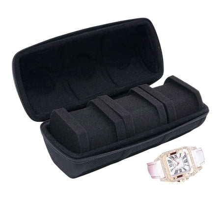 3 Slot Watch Box Organizer Roll Storage Pouch Display Case for Wristwatches