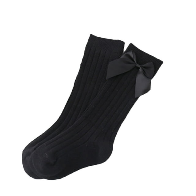 TheFound Newborn's Knitted Socks, Non Slip Floor Socks with Bow Decorations