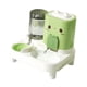 thumbnail image 4 of y dispensador de agua. Comida para mascotas. Tazón de comida para conejos pequeños. Verde, 4 of 9