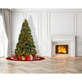 thumbnail image 5 of Seasonal Round Area Rug Carpets for Under a Christmas Tree. Add Some Holiday Flare and Comfort Under Your Tree This Year (7 ft Round, Red), 5 of 6