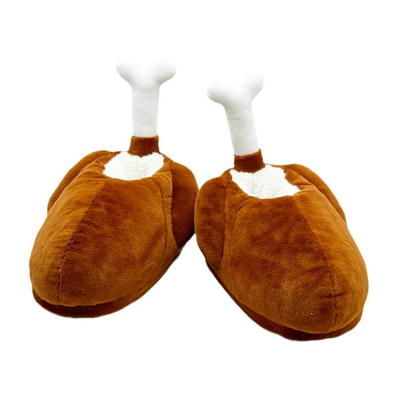 Kuntesetty Fuzzy Winter Turkey Slippers Fancy Dress Winter Shoes for Outdoor Party Supplies