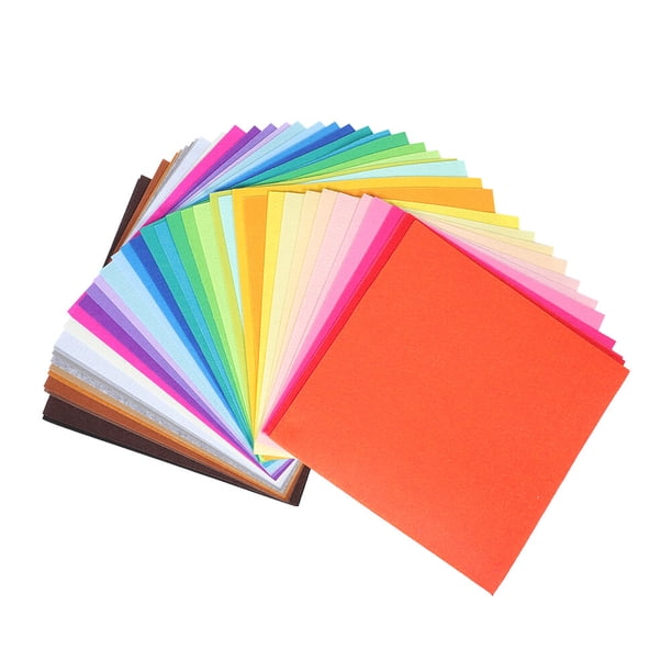 EeaseMX 40 piezas de tela de fieltro para manualidades infantiles, láminas de fieltro cuadradas, herramientas para manualidades de jardín de infantes.