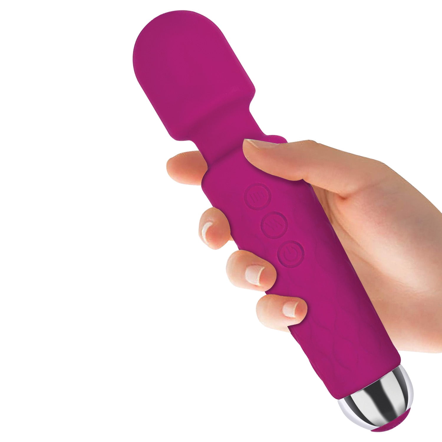 TRAKK Personal Touch Go Lightweight Cordless Handheld Massager, Waterproof, Light/Pastel Red