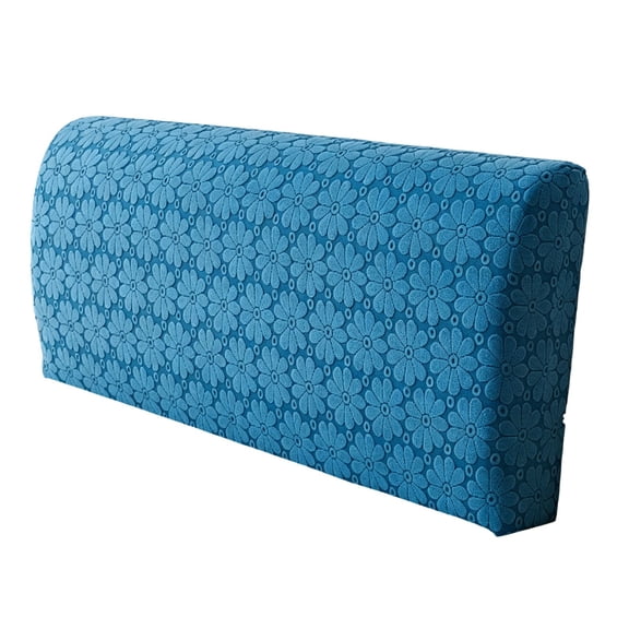 Embossed Floral Stretch Velvet Headboard Cover Elastic Bottom Dust‑Proof Anti‑Wear Headboard Protector Slipcover