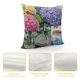 thumbnail image 4 of JEUXUS Hopyeer Rustic Romantic Outdoor Floral Decor Throw Pillow Covers Hydrangea Flowers Bird Nest Bottle Dragonflies Butterflies Pillowcase Home Sofa Cushion Cover, 4 of 5