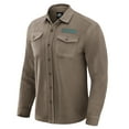 thumbnail image 2 of Men's Darius Rucker Collection by Fanatics Tan Miami Dolphins Polar Fleece Cozy Button-Up Shirt, 2 of 6