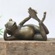 thumbnail image 4 of Estatua de jardín de estatuilla de rana de meditando-, decoración de Navidad, escultura de jardín interior/exterior para , BLESIY Estatuilla de estatua de rana, 4 of 8