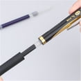 thumbnail image 2 of Clearance Sale! 1PC Premium Gel Pen, 0.5mm Black & Gold Retractable Rollerball for Smooth Writing, Plastic, for Office & Home, (15cm, Red), 2 of 8